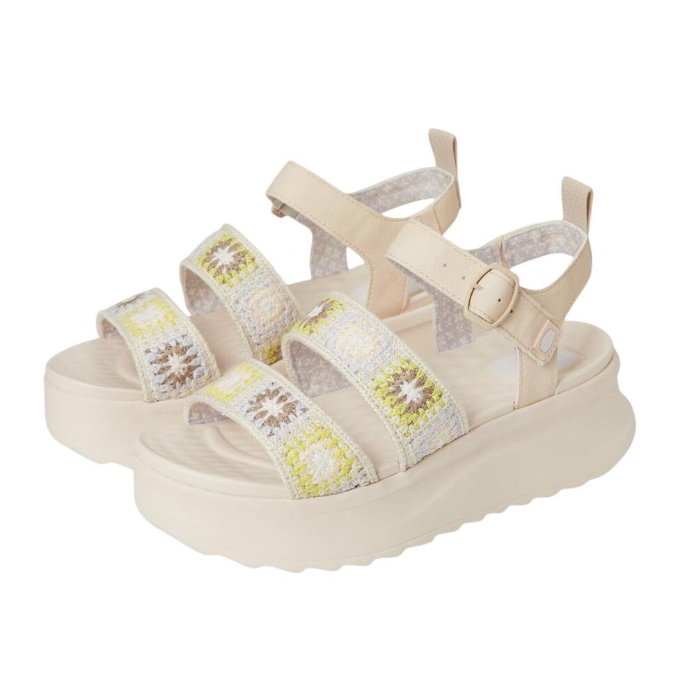 HeyDude Delray Buckle Cottage Crochet Sandals NWT Women's 9